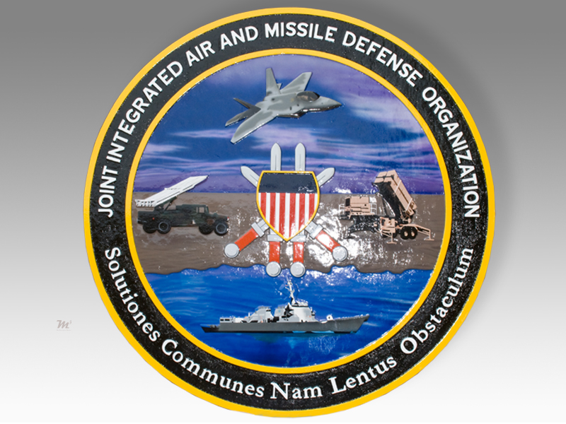 Joint Integrated and Missile Defense Organization Wood Plaque Seal