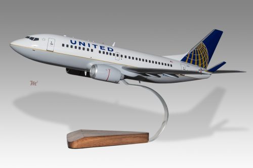 Boeing 737-500 United Airlines Wood Handcrafted Replica Display Model