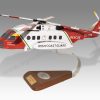 Sikorsky S-92 Irish Coast Guard Wood Handcrafted Replica Display Model