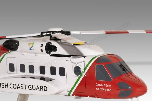 Sikorsky S-92 Irish Coast Guard Wood Handcrafted Replica Display Model