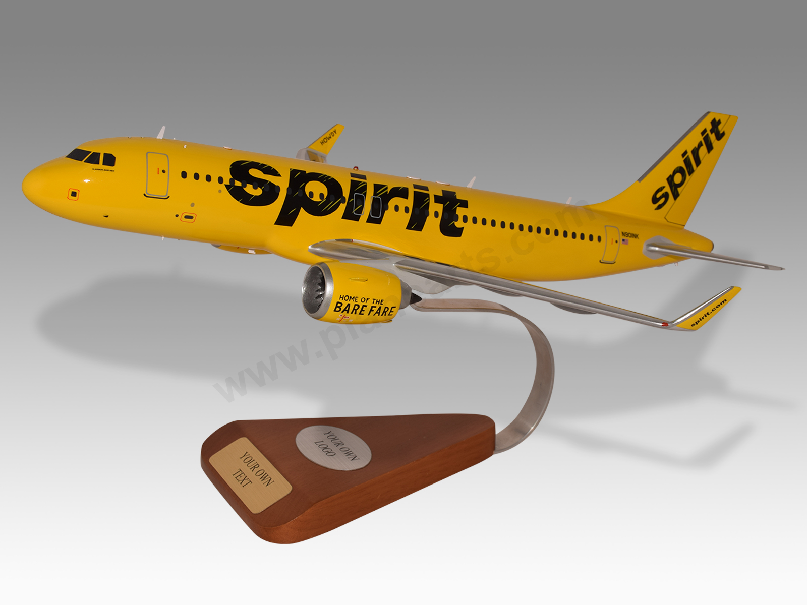 Airbus A320 Spirit Airlines Version 2 Wood Replica Scale Custom Model Aircraft