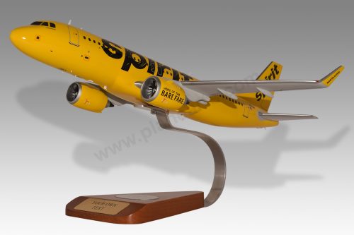 Airbus A320 Spirit Airlines Version 2 Wood Replica Scale Custom Model Aircraft