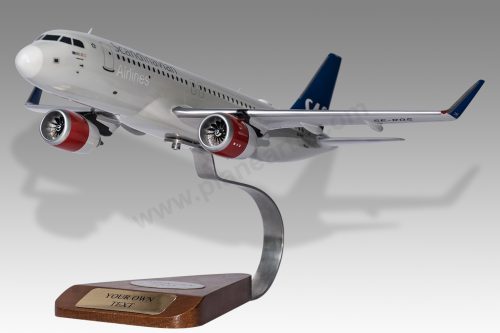 Airbus 320 NEO SAS Scandinavian Wood Replica Scale Model Aircraft