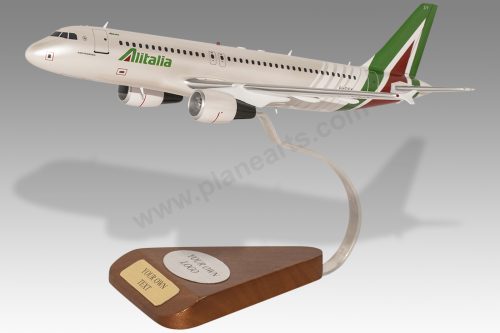 Airbus A320 Alitalia Wood Handcrafted Replica Display Model