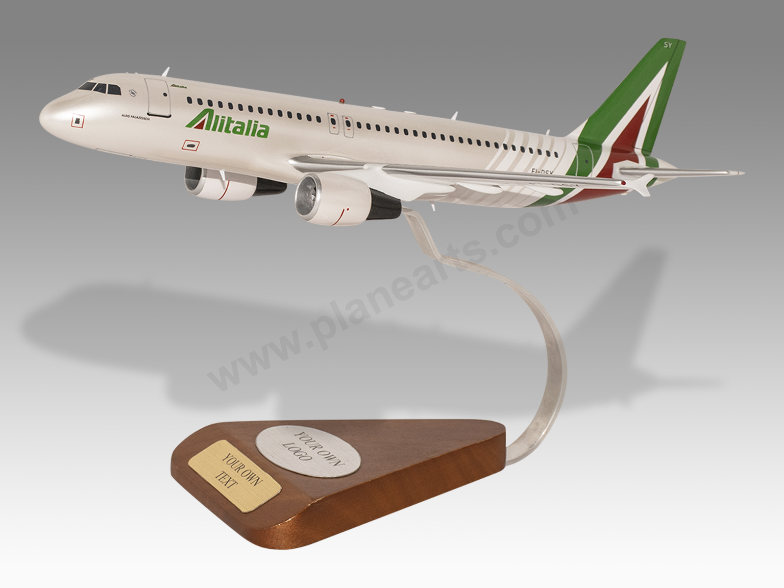 Airbus A320 Alitalia Wood Handcrafted Replica Display Model