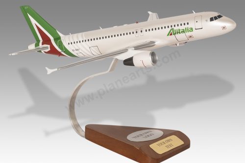 Airbus A320 Alitalia Wood Handcrafted Replica Display Model