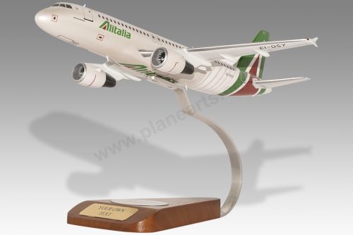 Airbus A320 Alitalia Wood Handcrafted Replica Display Model